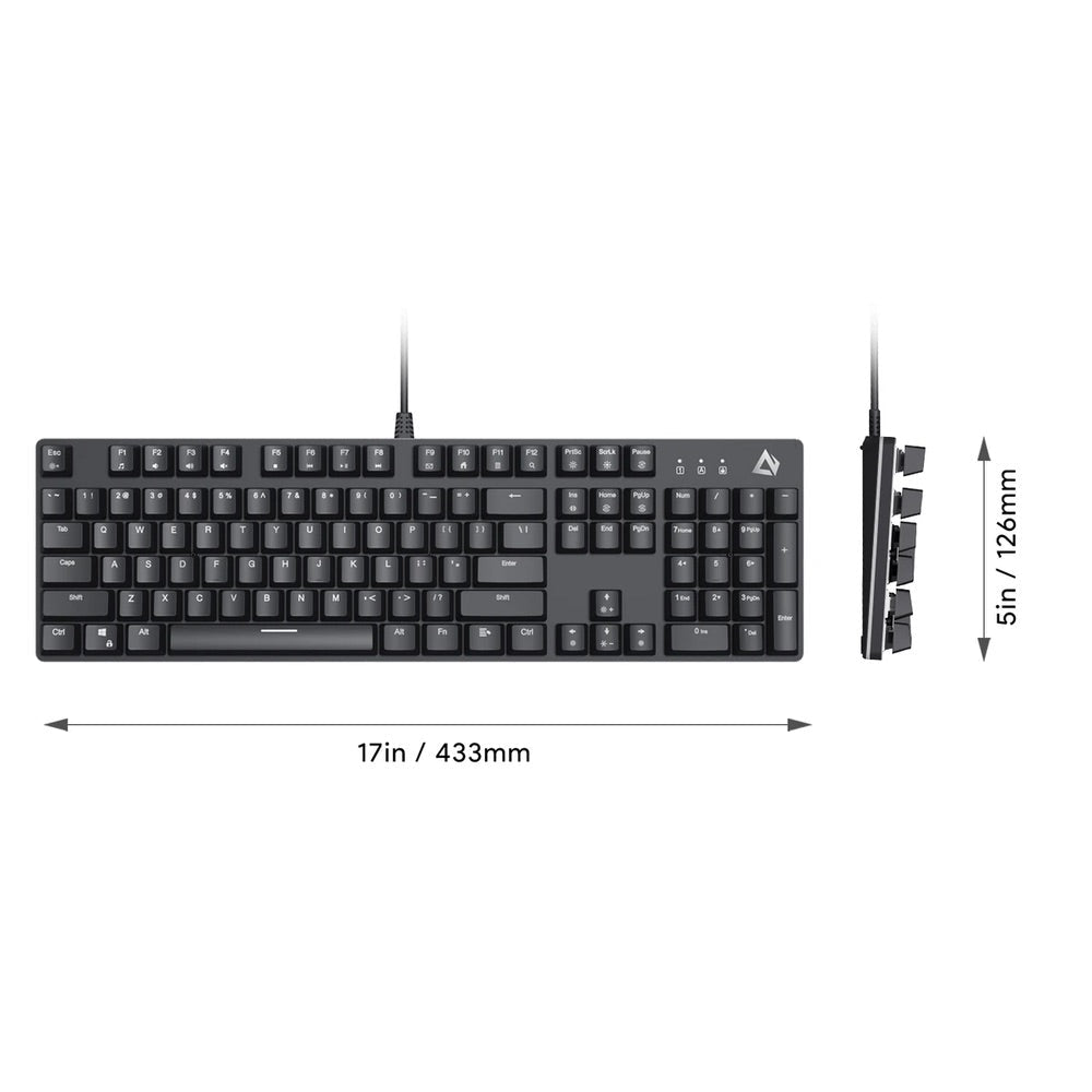 Gadget aukey gaming kmg12 mechanical keyboard 104key with software - TOP MOVIL