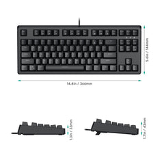 Gadget Aukey Gaming Kmg14 Mechanical Keyboard Blue Switchecompact 87Key With Software Color Azul - TOP MOVIL