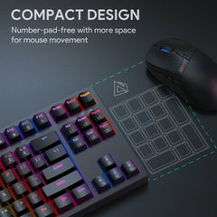 Gadget Aukey Gaming Kmg14 Mechanical Keyboard Blue Switchecompact 87Key With Software Color Azul - TOP MOVIL