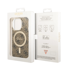 Guess hc magsafe iml 4g brown iphone 16 pro - TOP MOVIL