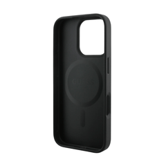 Guess hc magsafe pu 4g ring classic logo black iphone 16 pro - TOP MOVIL