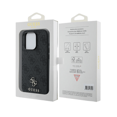 Guess hc magsafe pu 4g small 4g and classic black iphone 16 pro - TOP MOVIL