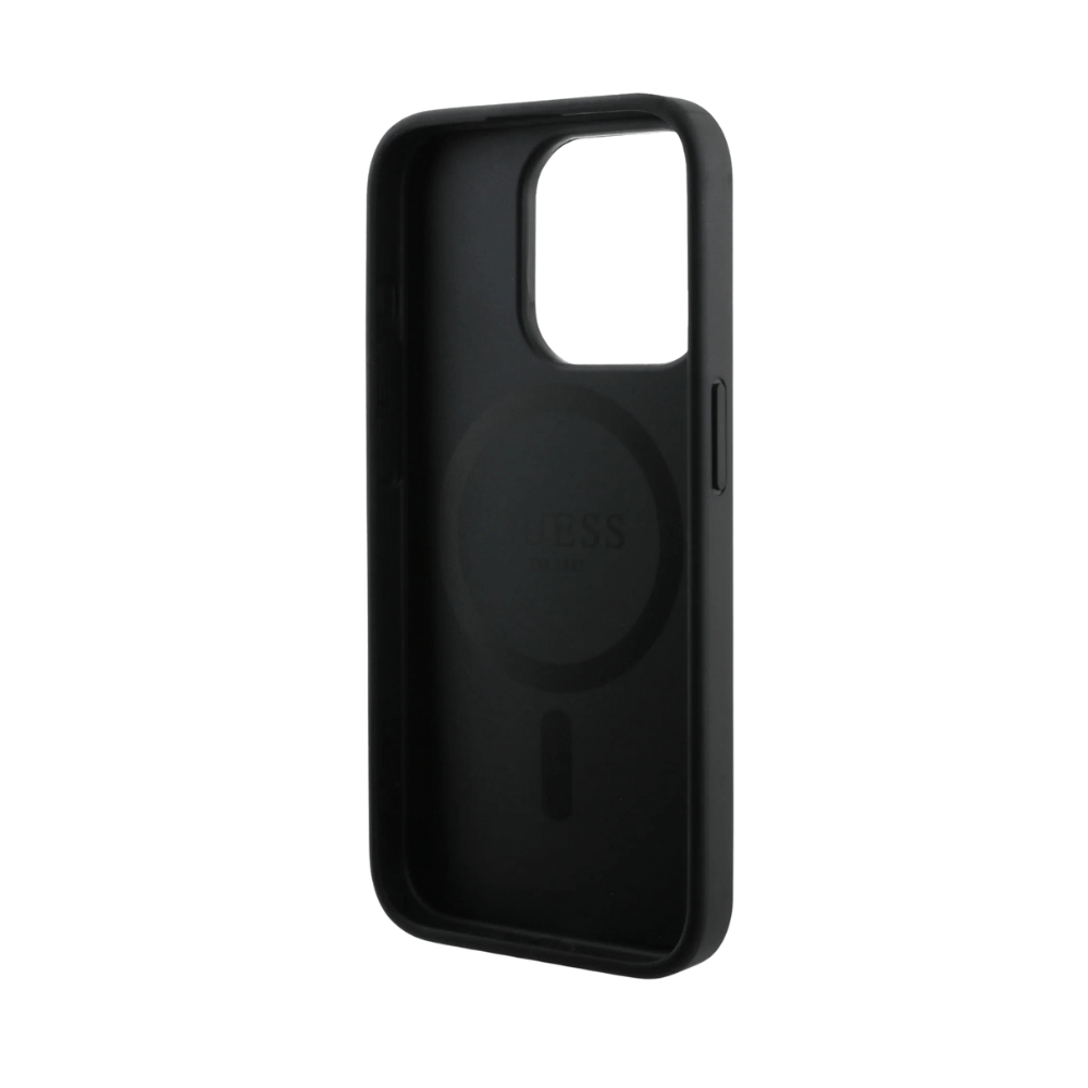 Guess hc magsafe pu 4g small 4g and classic black iphone 16 pro - TOP MOVIL
