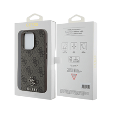 Guess hc magsafe pu 4g small 4g and classic brown iphone 16 pro - TOP MOVIL