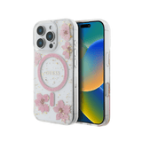 Guess hc magsafe resin flowers pink iphone 16 pro - TOP MOVIL