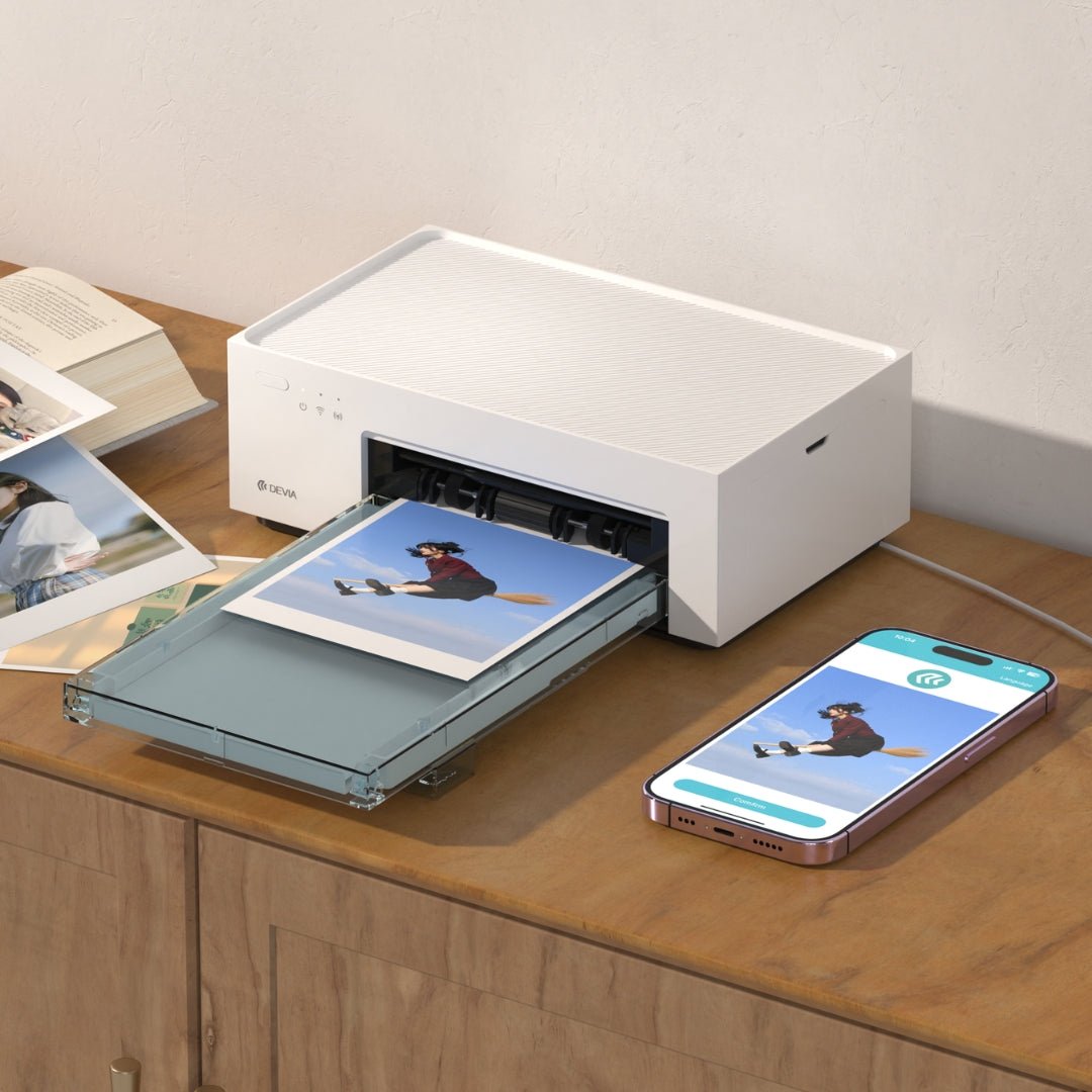 Herramienta Devia Maquina Intelligent Thermal Sublimation Mini Photo Printer+Film Set Color Blanco - TOP MOVIL