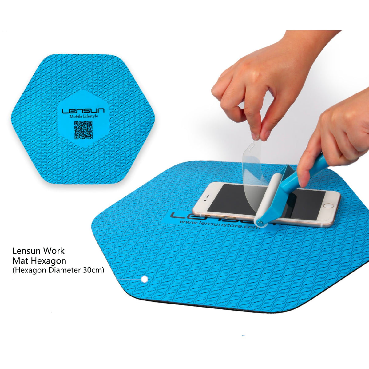 Herramienta lensun pad otropara instalacion hexagonal color azul - TOP MOVIL (B2C)