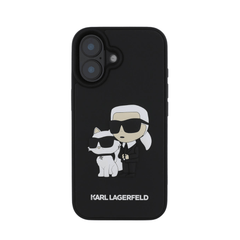 Karl Lagerfeld hc 3d rubber kc nft black iphone 16 - TOP MOVIL