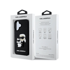 Karl Lagerfeld hc 3d rubber kc nft black iphone 16 - TOP MOVIL