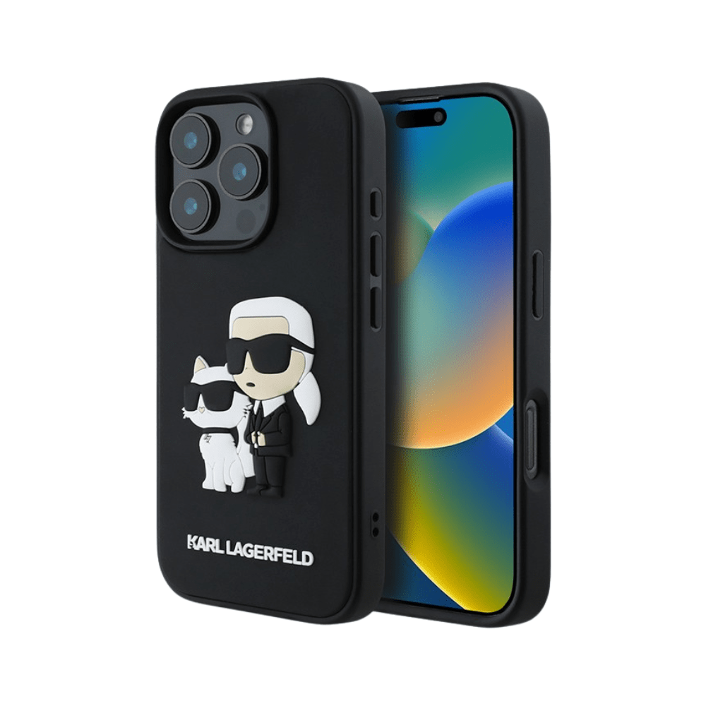 Karl Lagerfeld hc 3d rubber kc nft black iphone 16 pro max - TOP MOVIL