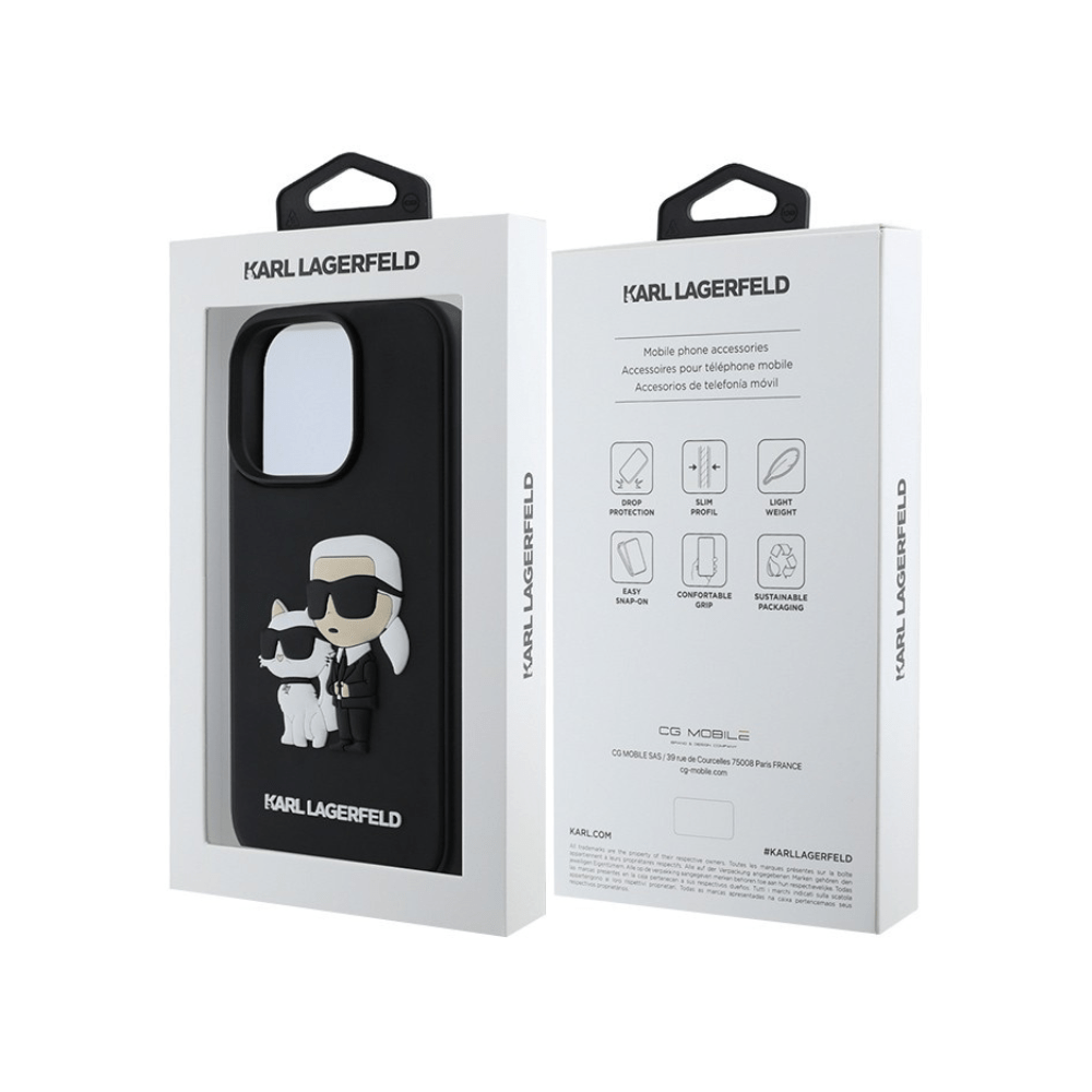 Karl Lagerfeld hc 3d rubber kc nft black iphone 16 pro max - TOP MOVIL