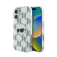 Karl Lagerfeld hc iml k. head monogram electroplated transparent iphone 16 - TOP MOVIL
