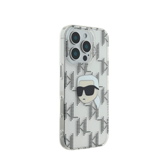 Karl Lagerfeld hc iml k. head monogram electroplated transparent iphone 16 pro max - TOP MOVIL