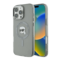 Karl Lagerfeld hc magsafe iml metal k. head black iphone 16 pro max - TOP MOVIL