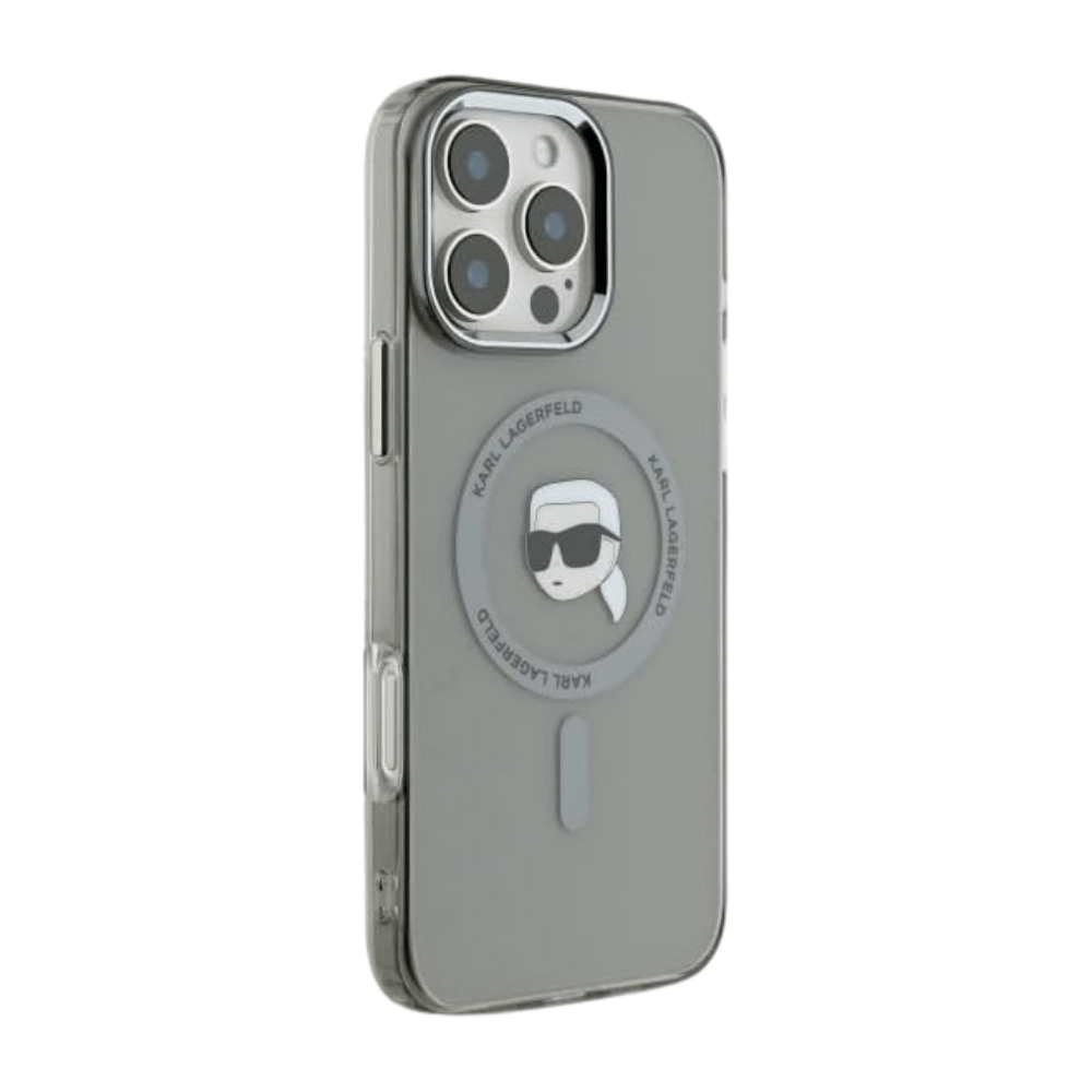 Karl Lagerfeld hc magsafe iml metal k. head black iphone 16 pro max - TOP MOVIL
