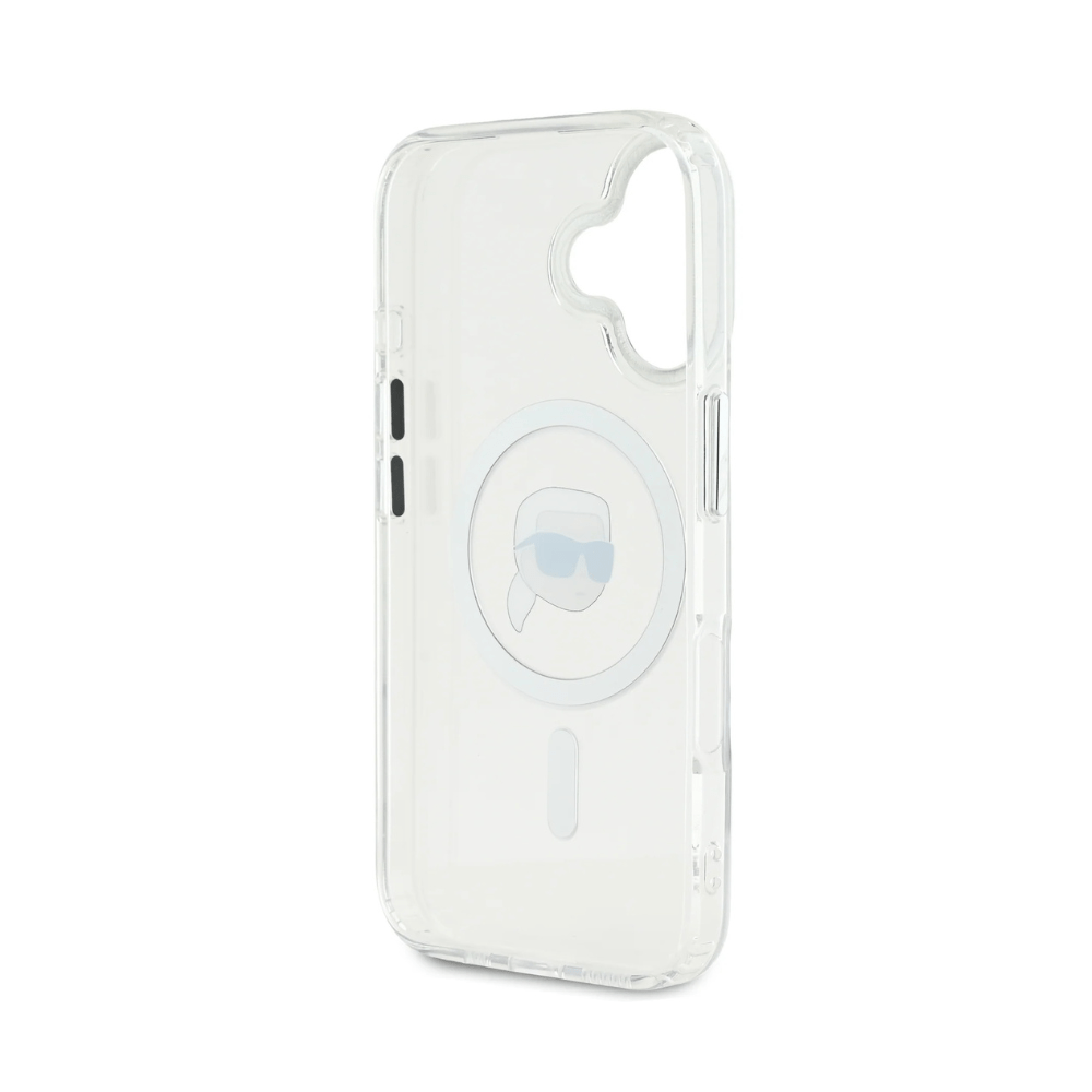 Karl Lagerfeld hc magsafe iml metal k. head white iphone 16 - TOP MOVIL