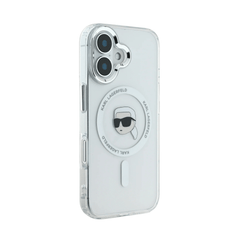 Karl Lagerfeld hc magsafe iml metal k. head white iphone 16 - TOP MOVIL