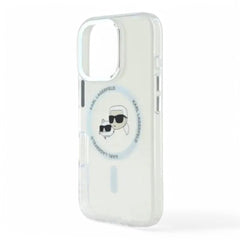 Karl Lagerfeld hc magsafe iml metal kc heads white iphone 16 pro - TOP MOVIL