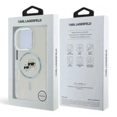 Karl Lagerfeld hc magsafe iml metal kc heads white iphone 16 pro - TOP MOVIL