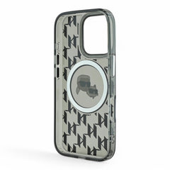Karl Lagerfeld hc magsafe iml metal monogram kc heads black iphone 16 pro - TOP MOVIL
