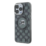 Karl Lagerfeld hc magsafe iml metal monogram kc heads black iphone 16 pro max - TOP MOVIL