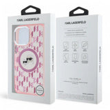 Karl Lagerfeld hc magsafe iml metal monogram kc heads pink iphone 16 pro - TOP MOVIL