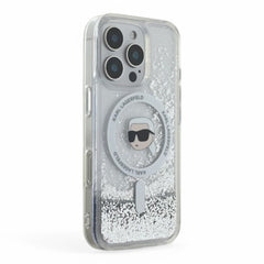Karl Lagerfeld hc magsafe liq. glitter k. head transparent iphone 16 pro - TOP MOVIL