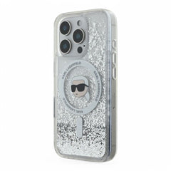 Karl Lagerfeld hc magsafe liq. glitter k. head transparent iphone 16 pro - TOP MOVIL