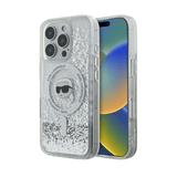 Karl Lagerfeld hc magsafe liq. glitter k. head transparent iphone 16 pro max - TOP MOVIL
