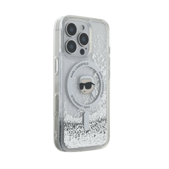 Karl Lagerfeld hc magsafe liq. glitter k. head transparent iphone 16 pro max - TOP MOVIL