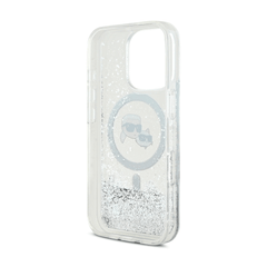 Karl Lagerfeld hc magsafe liq. glitter kc heads transparent iphone 16 pro - TOP MOVIL