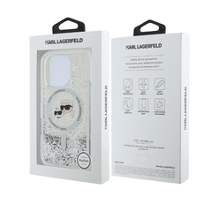 Karl Lagerfeld hc magsafe liq. glitter kc heads transparent iphone 16 pro max - TOP MOVIL