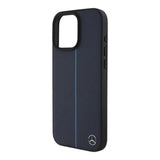 Mercedes - Benz mb hc magsafe blue line leather black iphone 16 - TOP MOVIL