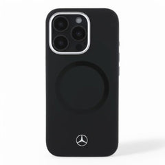 Mercedes - Benz mb hc magsafe silicone tonal logo black iphone 16 pro - TOP MOVIL
