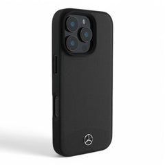 Mercedes - Benz mb hc magsafe textured and plain leather black iphone 16 pro max - TOP MOVIL