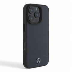 Mercedes - Benz mb hc magsafe textured and plain leather navy iphone 16 pro - TOP MOVIL