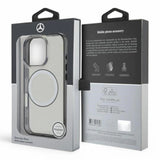 Mercedes - Benz mb hc magsafe transparent pc/tpu w/ black ring clear iphone 16 - TOP MOVIL
