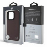 Mercedes - Benz mb hc magsafe wood imitation leather red iphone 16 pro max - TOP MOVIL