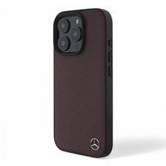 Mercedes - Benz mb hc magsafe wood imitation leather red iphone 16 pro max - TOP MOVIL