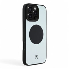 Mercedes - Benz mb leather & alu magsafe case silver iphone 16 pro max - TOP MOVIL