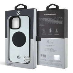 Mercedes - Benz mb leather & alu magsafe case silver iphone 16 pro max - TOP MOVIL