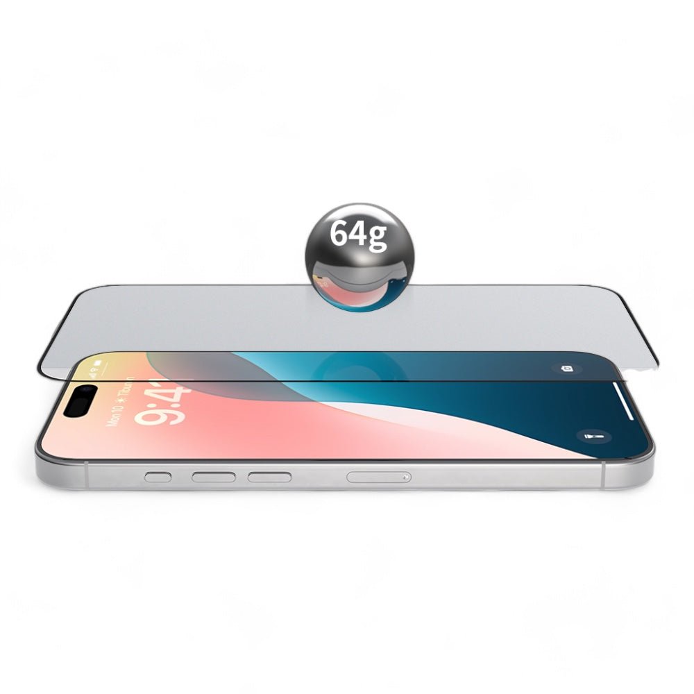 Protector pantalla devia vidrio templado iphone 16 pro van series full screen anti - static twice - tempered glass color transparente - TOP MOVIL