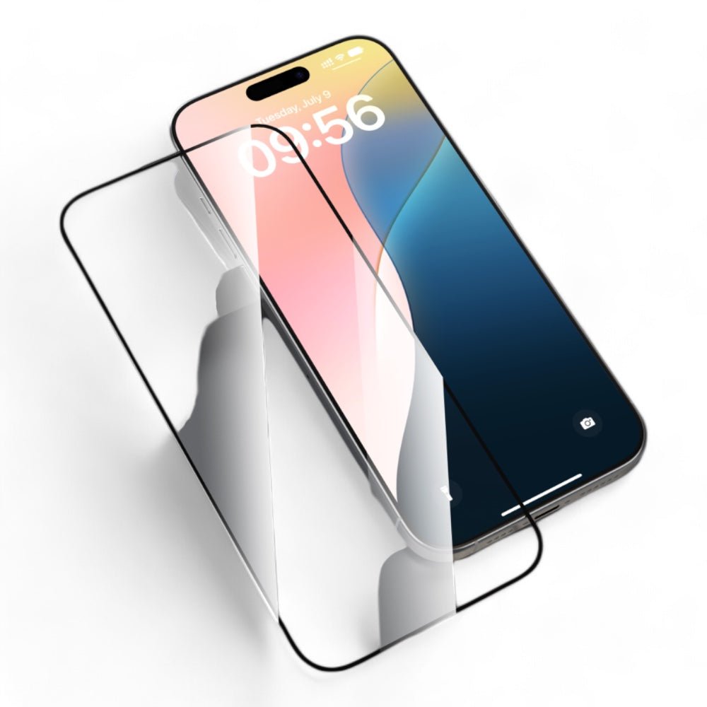 Protector pantalla devia vidrio templado iphone 16 pro van series full screen anti - static twice - tempered glass color transparente - TOP MOVIL