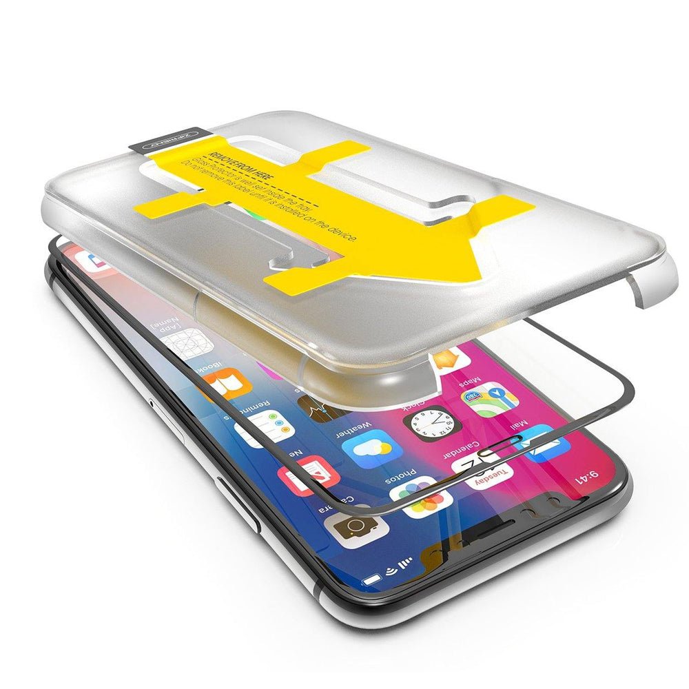 Protector pantalla zifriend vidrio templado 9h ultra con kit de intalacion iphone 12 y 12 pro 6.1 - TOP MOVIL