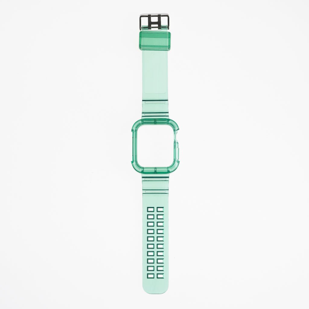 Pulseras generico + bumper rugged clear 44 mm verde - TOP MOVIL