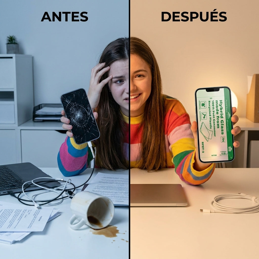 Angulo de venta - Vidrio Hybird Glass Rpet-3 7H film flexible transparente para cualquier celular