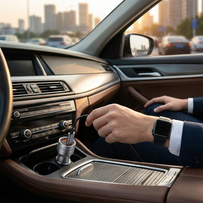 Angulo de venta - Cargador Miccell de carro gris USB-C 48W multi compatible