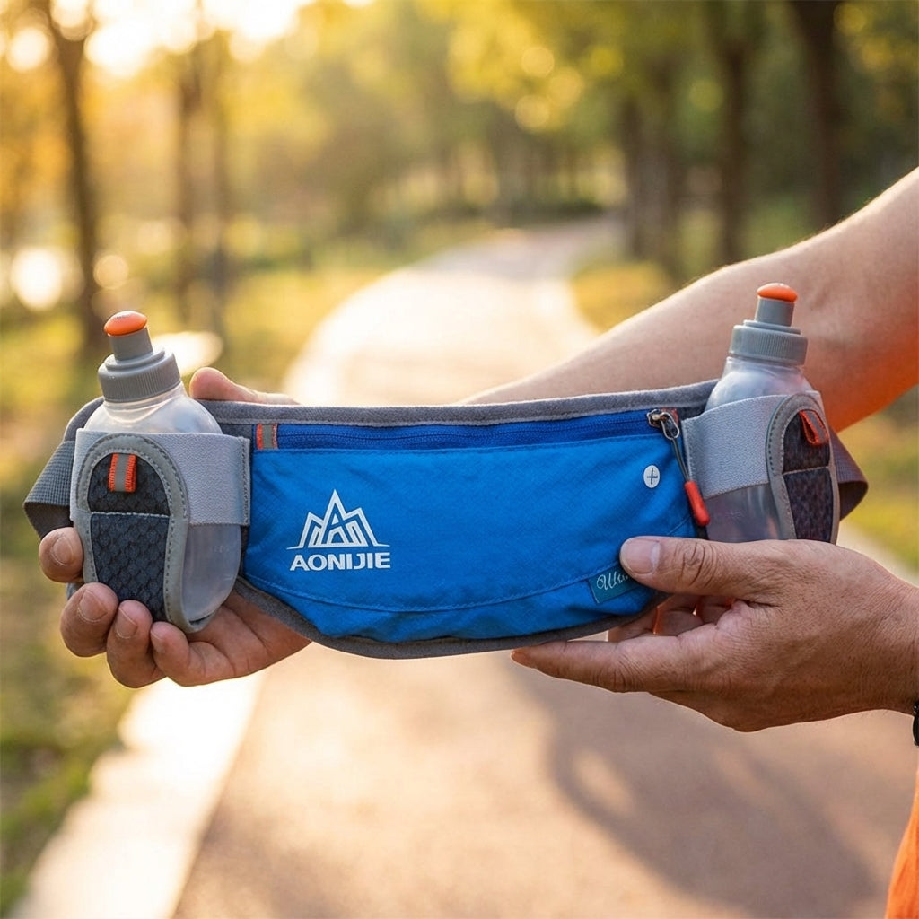 Angulo de venta - Accesorio Aonijie Cangurera Deportiva con Pachones Color Azul