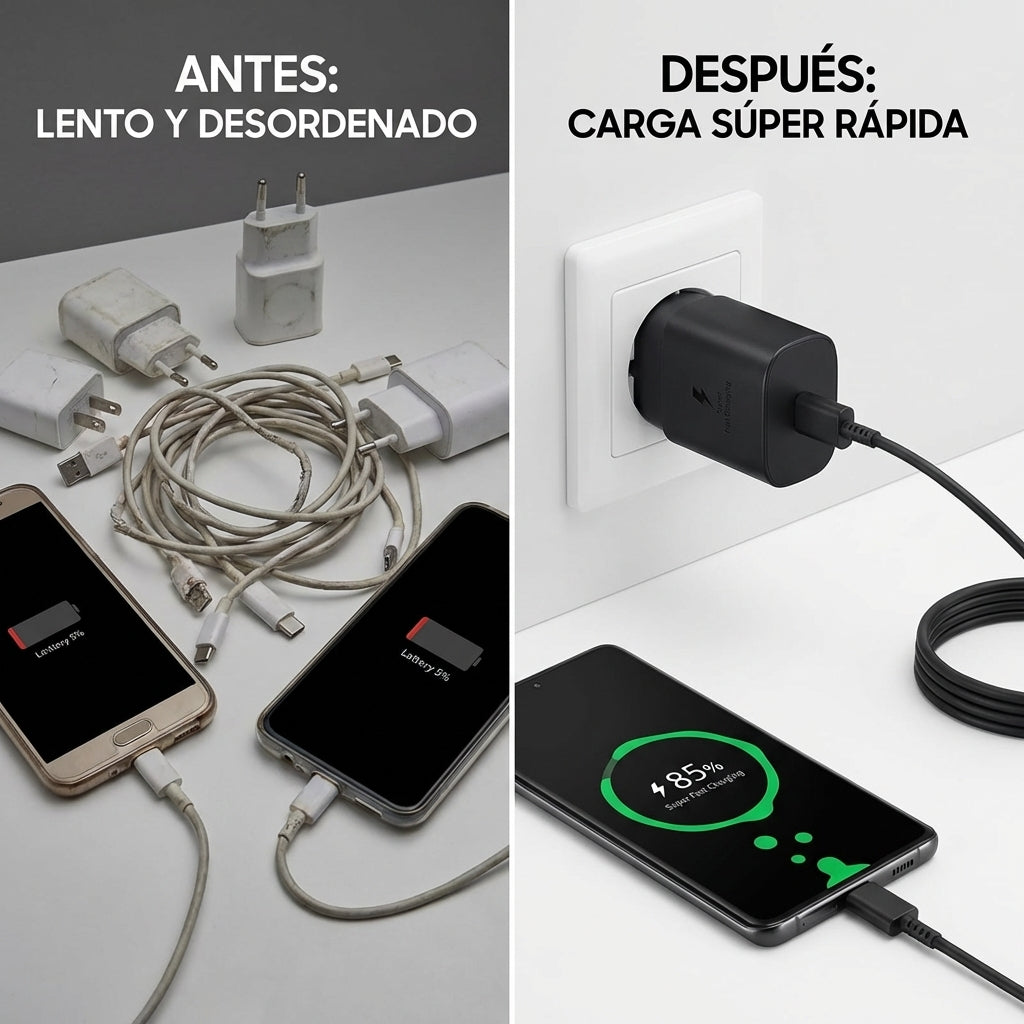 Angulo de venta - Cargador Samsung Pared 25W Tipo C - Negro