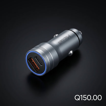 Angulo de venta - Cargador Miccell de carro gris USB-C 48W multi compatible